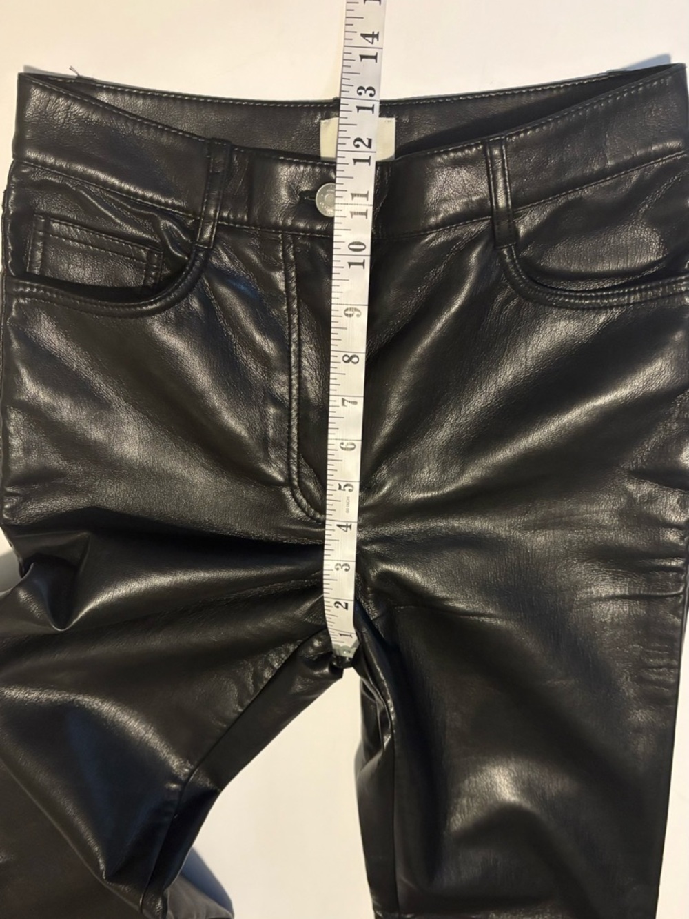 Wilfred Women’s Black Faux Leather, high rise straight leg pants Sz 4, like new! - Picture 8 of 11